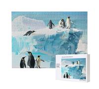 Penguin on the Iceberg Print Jigsaw Puzzle 500 Piece for Adults, Colourful Jigsaw Puzzles for Home Decoration Gifts Family Puzzle Perfect for Game Nights