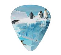 Penguin on the Iceberg Printed Guitar Picks 12-Piece Set - Comfortable, Versatile Plectrum for All Guitar Styles & Players
