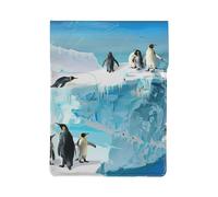 Penguin on the Iceberg Printed Laptop Sleeve Bag 13-Inch - Leather Laptop Sleeve Case Shockproof Protective Computer Cover Bag