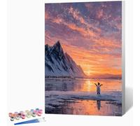 Penguin Paint by Numbers for Adults, Animal Adult Paint by Numbers Canvas Kits, Hobbies for Adults Women, DIY Color Oil Painting Acrylic Painting for Beginners, Gifts, Room Decor 28"x38" -WX251093