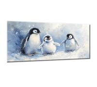 Penguin Paint by Numbers for Adults, Paint by Numbers Kits On Canvas, DIY Digital Painting for Adults Beginners with Acrylic and Brushes, Animal Oil Painting for Home Wall Decor 36x72 Inch w0-702