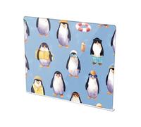 Penguin Palm Tree Acrylic Cutting Board with Counter Lip Non-Slip Cutting Plate for Kitchen Countertop