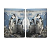 Penguin Parents And Chicks Antarctica Large Passport Holder Passport Wallet PU Leather Passports Protective Cover Slim Travel Accessories