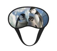 Penguin Parents and Chicks Antarctica Large Sleep Mask for Men Women Blackout Eye Masks for Sleep, Relaxing Zero Pressure Night Blindfold Soft Breathable Eye Cover for Travel, Night Work, Nap, Office