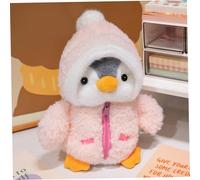Penguin Plush, Cute Penguin Stuffed Animal with Hat and Clothes 10" Cuddly Christmas Stuffed Animals, Soft Body Pudgy Penguins for Home Xmas Party Winter Ornament Gift, Style 1, Plus