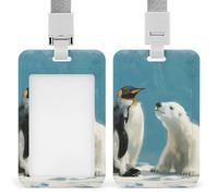 Penguin Polar Bear Badge Holders Name Tag Holders ID Card Holders Vertical Card Protector 6.8x11cm