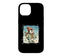 Penguin Polar Winter Wonderland Hat Scarf Mittens Retro Case for iPhone 14