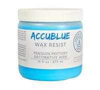 Penguin Pottery AccuBlue Ceramic Wax Resist for Pottery Glaze, Clay Glaze, Slip Clay Use Pottery Wax Resist with Underglazes in Pottery Kiln - Alternative to Latex Resist for Pottery (1 Pint | 473 ml)