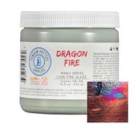 Penguin Pottery Glazes - Raku Series - Dragon Fire - Low Fire Raku (16 fl oz | 473 ml)