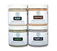 Penguin Pottery - Glow in The Dark Pottery Glaze - Variety Set 1 - Low Fire Glaze Cone 06 - Glow in The Dark Glaze for Ceramics - Aqua, Green, Orange, Purple