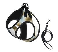 Penguin Print Dog Harness Leash Set Reflective Pet Harness Puppy Vest Suitable Dogs Cats Small Breeds