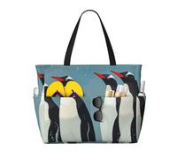 Penguin Print Large Capacity Travel Bag For Women Beach Tote Bags Duffle Bag,For Travel Gym Vacation