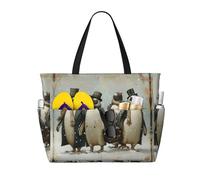 Penguin Print Large Capacity Travel Bag For Women Beach Tote Bags Duffle Bag,For Travel Gym Vacation