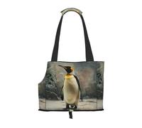 Penguin Print Pet Tote Bag, Foldable Portable Single Shoulder Pet Carrier For Small Dogs Cats