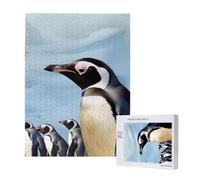 Penguin Print Printed Jigsaw Puzzle with Storage Box, Wooden Puzzle for Adults and Kids, 500 Pieces Family Fun Decorative Game