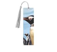 Penguin Print Printed Metal Bookmarks M - Gray Lightweight Aluminium Book Marker for Books, Journals & Gifts, Ideal Book Lovers, Holiday Decor & Crafts