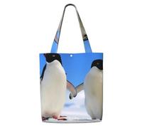 Penguin Print,Reusable Grocery Bags Shopping Tote Bags Large Capacity Canvas Shoulder bag