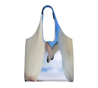 Penguin Print,Reusable Tote Bags Grocery Bags Large Capacity Canvas Shopping Shoulder bag