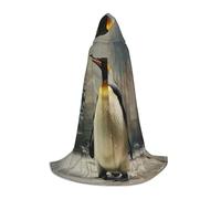 Penguin print Role playing Teen Hooded Cloak - Retro Street Cloak, Halloween Costume