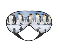 Penguin Print Satin Sleep Mask & Eye Mask | Deep Dream Sleep Masks for Women & Men | Soft Sleeping Eye Mask to Nourish Skin