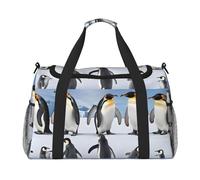 Penguin Print Womens Sports Bags Travel Bag - Gym Tote Bag with Compartment,Duffel Bags for Men,Ladies Holdall,Carry On Weekend Travel Handbags for Women
