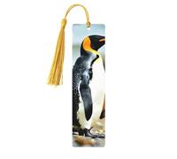 Penguin Print Wooden Bookmark Women Men Tassel Book Marks Bookmarks for Book Lovers Reading Accessories