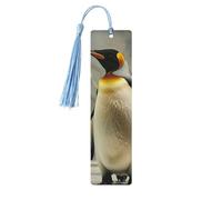 Penguin Print Wooden Bookmarks Tassel Bookmark Book Marks Reading Accessories,for Book Lovers Teachers