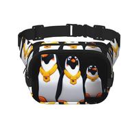 penguin Printed multifunctional waist bag, unisex trendy messenger bag, travel sports storage bag