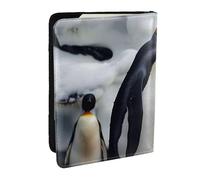 Penguin Printed Passport Holder - 6.5 x 4.5 Inch RFID Blocking Travel Wallet,Stylish Passport Cover,Lightweight Document Organizer for Cards