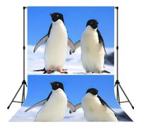 Penguin Printed Shooting Backdrop Cloth, Soft Wrinkle Free Background, Versatile Studio Display Prop