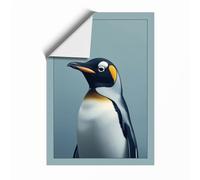 Penguin Profile Modern Unframed Wall Art Print A2 (59.4×42cm), Wall Decor for Living Room, Bedroom, Office & Home, Art Gift