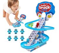Penguin Racing Set, Penguin Slide Toys Set, Penguin Stair Climbing Running Track Toy, Penguin Stair Climbing Toy Animal Shape for Birthday