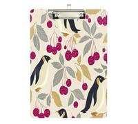 Penguin Raspberry Off White clipboard menu Holder Plastic for Coaches Medical Classroom Size 9 x 12.5 Tabla para escribir con Clip