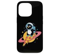 Penguin Riding Pizza Through Space Fun Case for iPhone 13 Pro