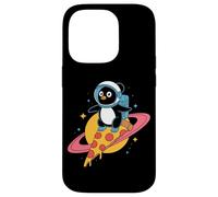 Penguin Riding Pizza Through Space Fun Case for iPhone 14 Pro