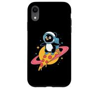 Penguin Riding Pizza Through Space Fun Case for iPhone XR