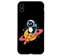 Penguin Riding Pizza Through Space Fun Case for iPhone XS Max
