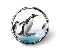 Penguin Round Badge Cute Enamel Lapel Pin Brooches Button Pin Personalized Clothing Decoration Unisex Badge Holder Hats Bags Shirts Decor