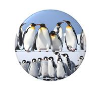 Penguin Round Badge - Durable Tinplate Design With Full Single-Sided Print, Perfect For Custom Gifts & Apparel Decoration