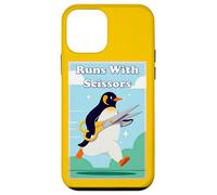 Penguin Runs With Scissors Funny Emperor Case for iPhone 12 mini