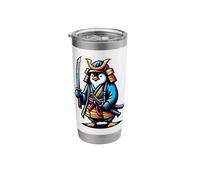 Penguin Samurai Programming Nerd Geek Warrior Linux Stainless Steel Insulated Tumbler