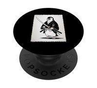 Penguin Samurai Warrior Japanese Tradition Ukiyo-E Culture PopSockets Adhesive PopGrip