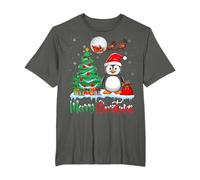 Penguin Santa Hat Xmas Tree Lights Merry Christmas Penguin T-Shirt