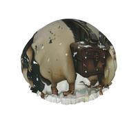 Penguin Shower Caps Women Reusable Large Shower Cap Men Quickdry Care Hair Long Short Kids Bath