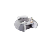 Penguin Sit-Me-Up Baby Seat - Inflatable Sit & Play Floor Seat | Detachable Tray | Machine Washable | Suitable from 6 Months Plus (Grey)