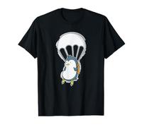 Penguin Skydiving with Parachute Value Graphic T-Shirt