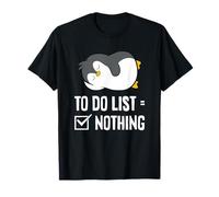 Penguin Sleeping To Do List Nothing Funny Penguin T-Shirt