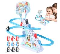Penguin Slide Toy - LED Music Roller Coaster Interactive Race Track Game for Kids | Birthday for Family Friends | Fun Indoor Activity and Girls