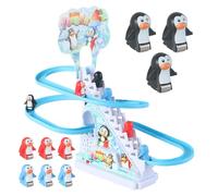 Penguin Slide Toy - Musical Roller Coaster Race Track with LED Lights, Interactive Penguin Race Game | Long Lasting Creatives Modern Design Fun Birthday Christmas Family Time Toy for Boys Girls Kids