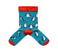 Penguin socks, Unisex, Crew length, Gift, Novelty, Smart Casual, Combed Cotton (UK, Numeric, 4, 7, Regular, Regular)